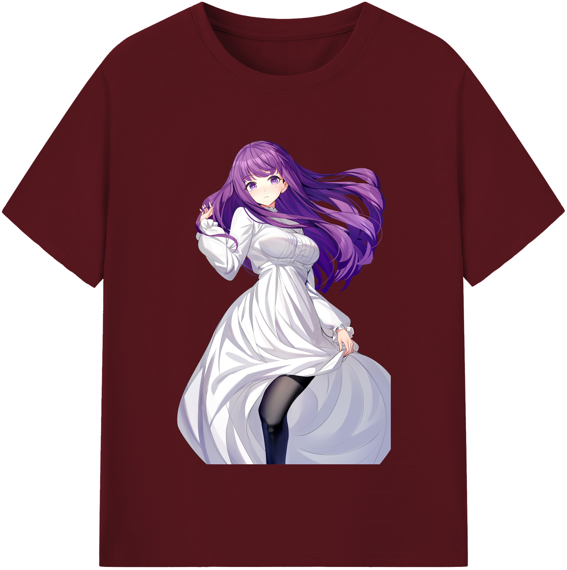 （画像用） 葬送のフリーレン Frieren 綿100％半袖Tシャツ（フロントプリント）